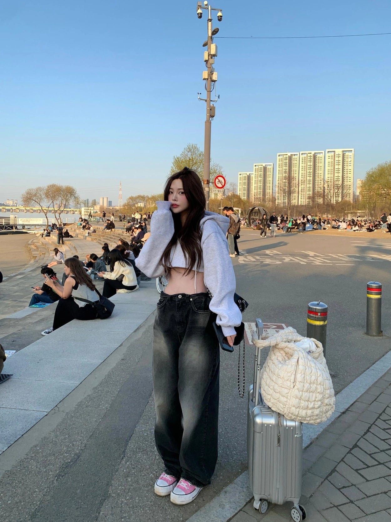 【OOTJ】Hip Pocket Wide Jeans 