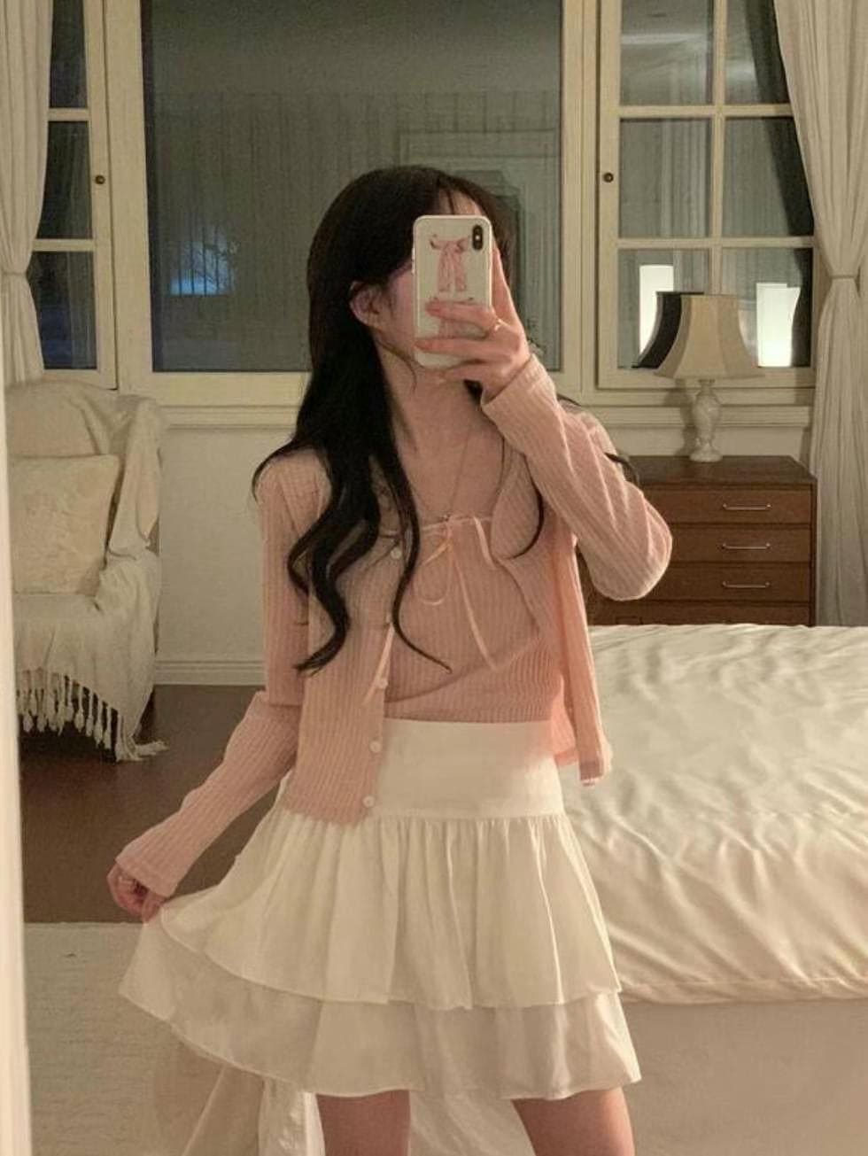 【🩰Ballet Core】Ribbon Lace Cardigan Set 