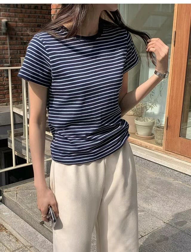 [Comfortable and Relaxed] Daily Stripe Tee