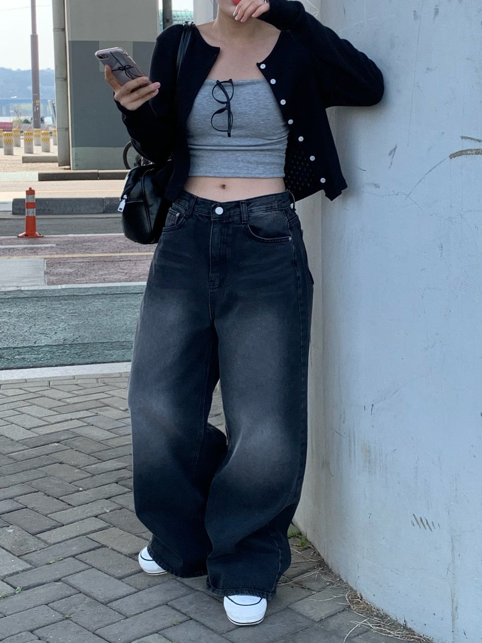 【Y2K Vibe】Cool Wide Jeans