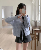 Palette Eyelet Ribbon Cardigan