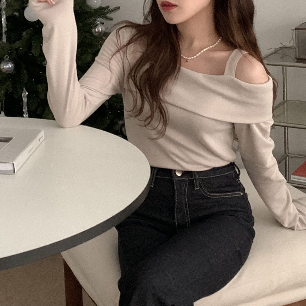 Opening Half Off Shoulder Top