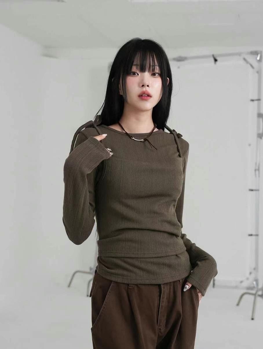 【🤎y2k vibe】Layered Top Set 