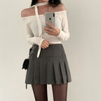 Tie Strap Off Shoulder Set 