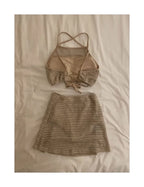 【Elegant and Sweet】Crochet Skirt Bikini 