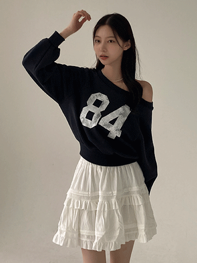 【🎧y2k vibe】Lettering Crop Sweatshirt 