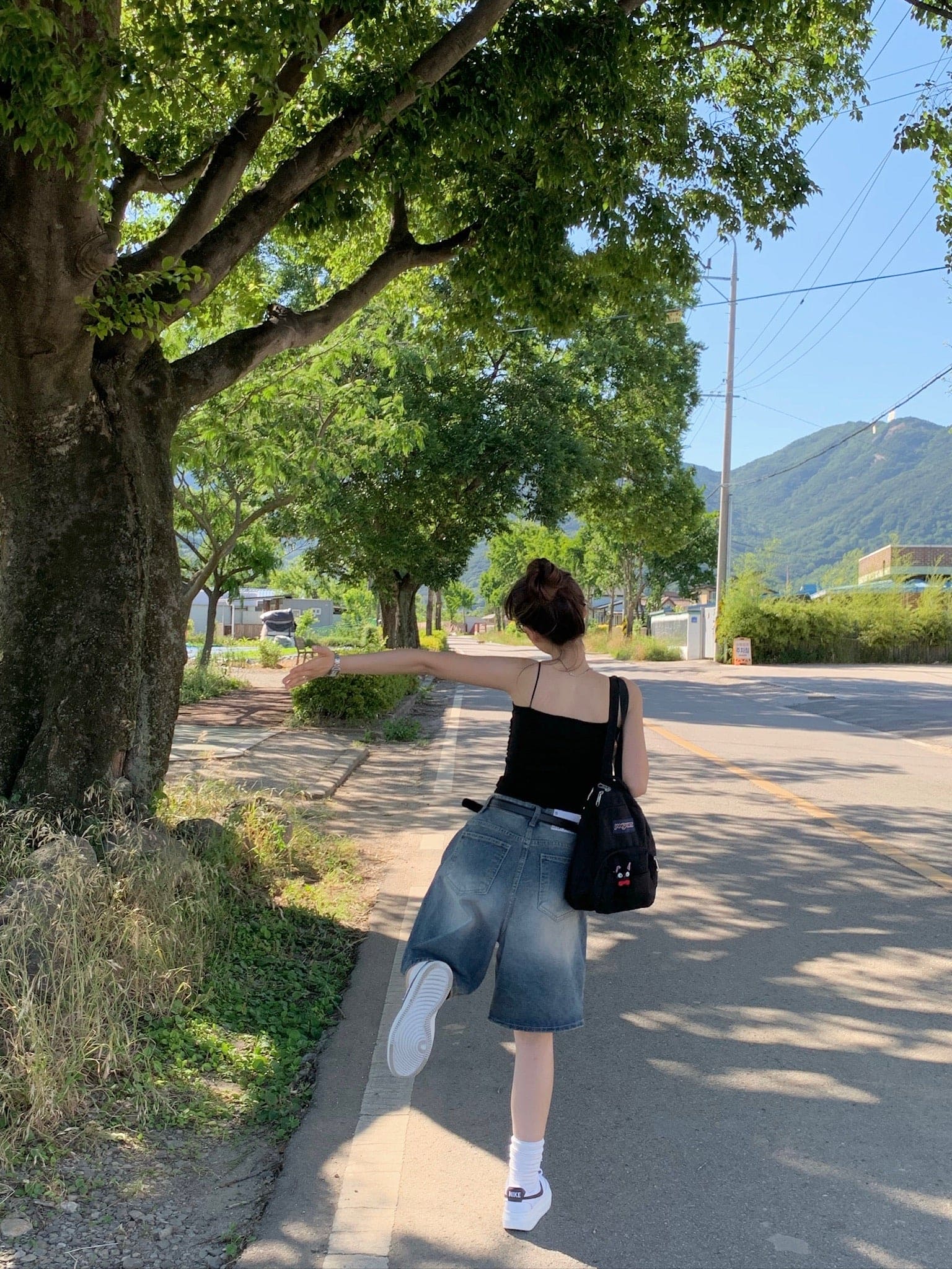 [Lazy Style] Balloon Denim Half Pants