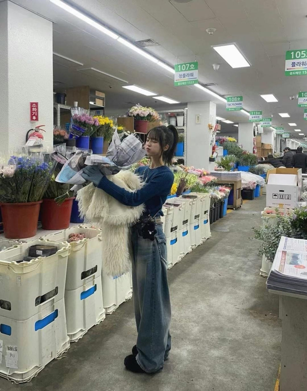 【KARINA same style】Boyfriend Wide Jeans 