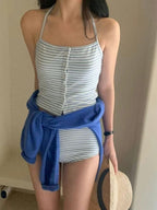 【🩰Cute/Refined】Halter Stripe Bikini