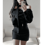 【Sweet Snowflakes】Off-Shoulder Tie Set 