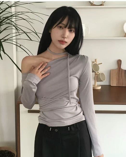 【🩶Easy and versatile】Ribbon Top 