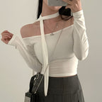 Tie Strap Off Shoulder Set 