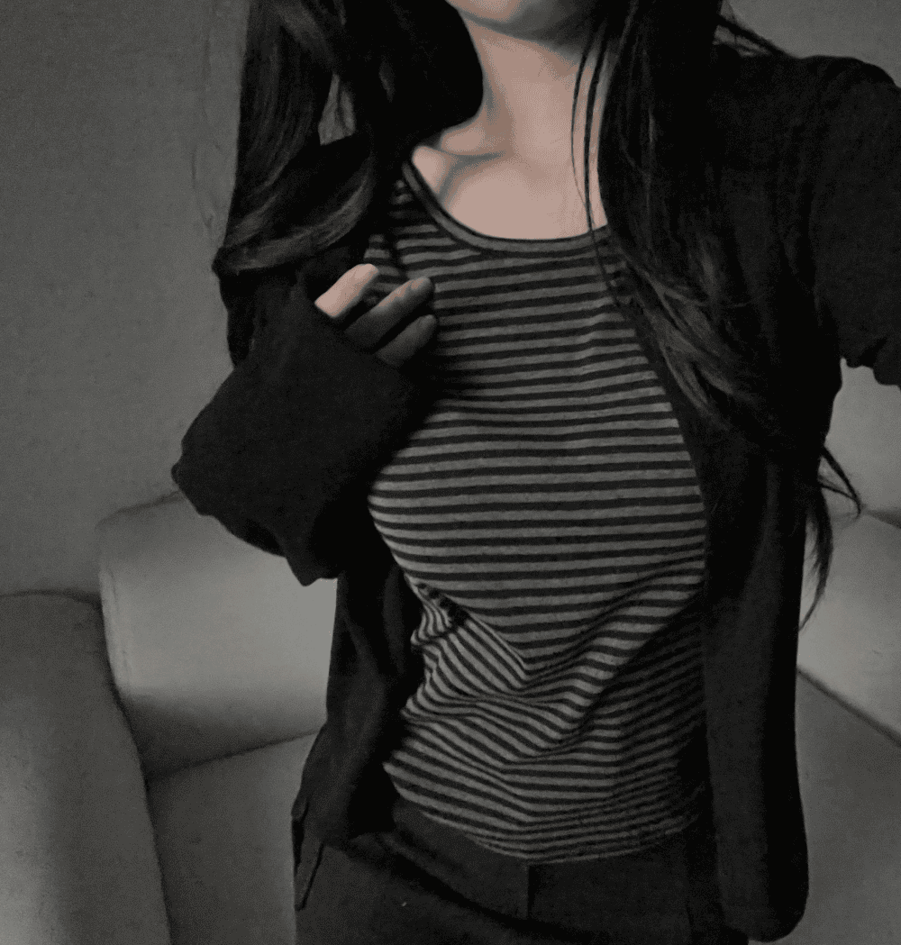 [Y2K Preppy Style] Stripe Layered Cardi Set 