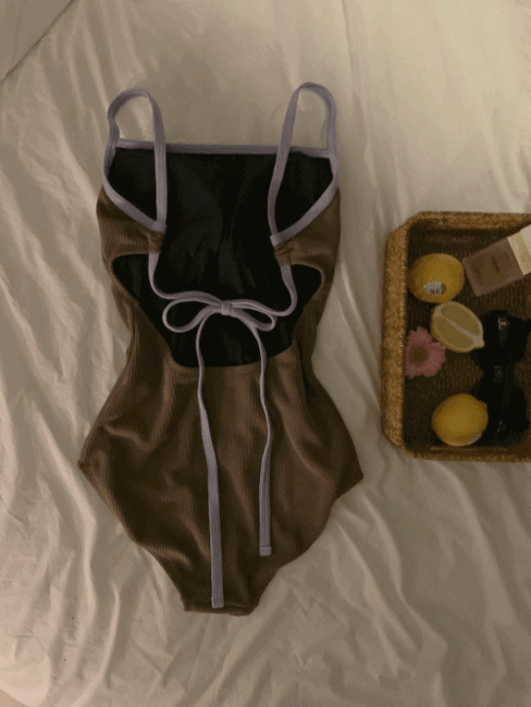 【🤎Simple and Beginner's Guide】Ribbon Back Monokini 