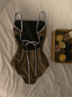 【🤎Simple and Beginner's Guide】Ribbon Back Monokini 