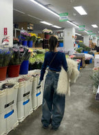 【KARINA same style】Boyfriend Wide Jeans 