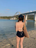 【🤎Simple and Beginner's Guide】Ribbon Back Monokini 