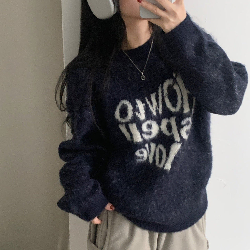 【Soft and Thick】How To Spell Love Knit 