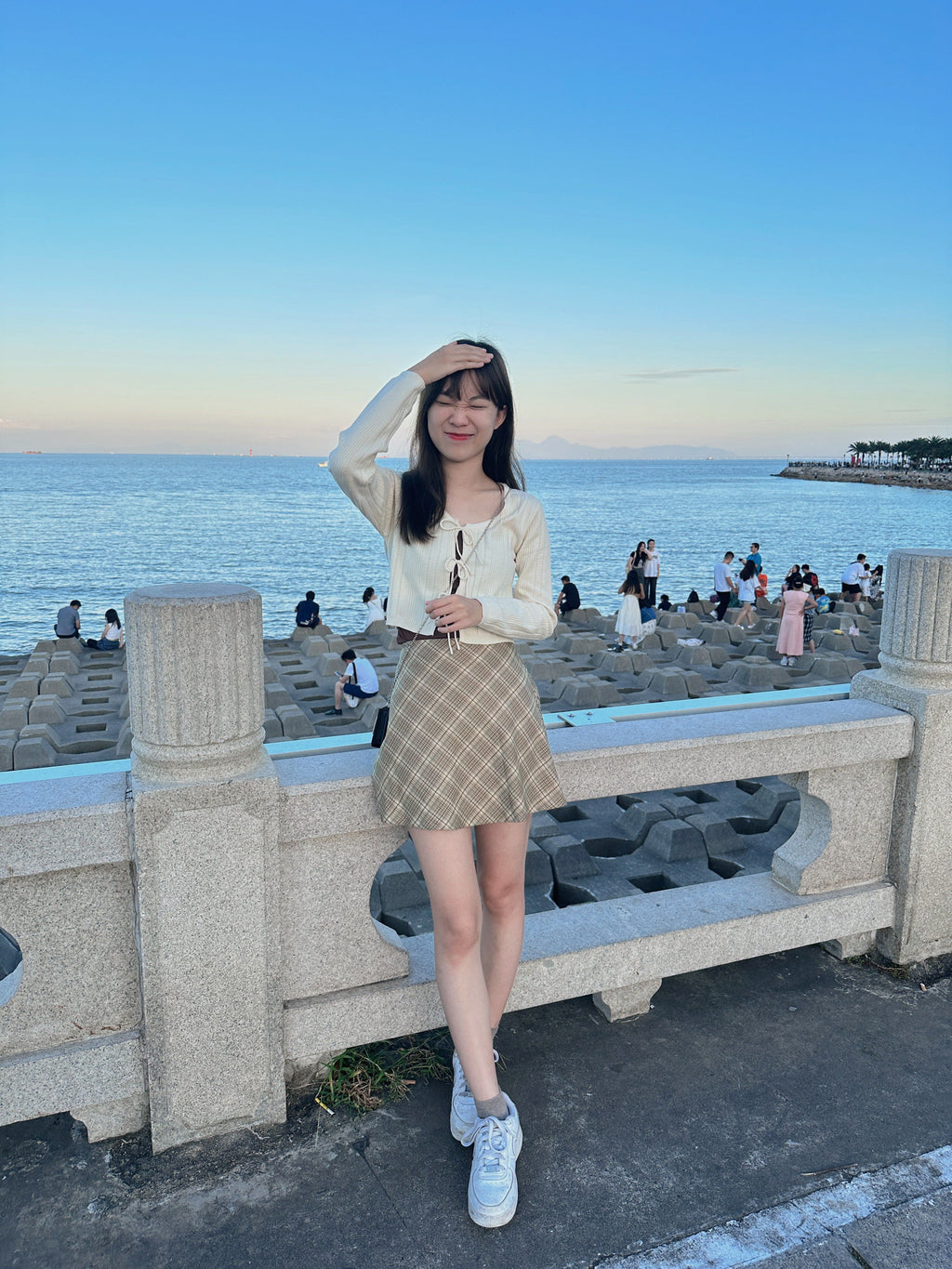 🤎 Basic Checked A-Skirt