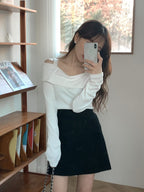 Opening Half Off Shoulder Top