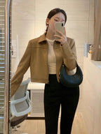 High-quality slim-fit short jacket