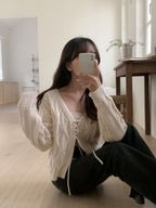 Palette Eyelet Ribbon Cardigan
