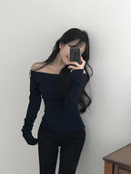 [Easy to Wear] Basic Off Shoulder Top 