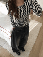 【Autumn/Winter ver.】Pintuck Balloon Wide Denim 