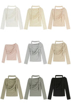 【🩰Ballet Core】Drape Shirring Tie Set