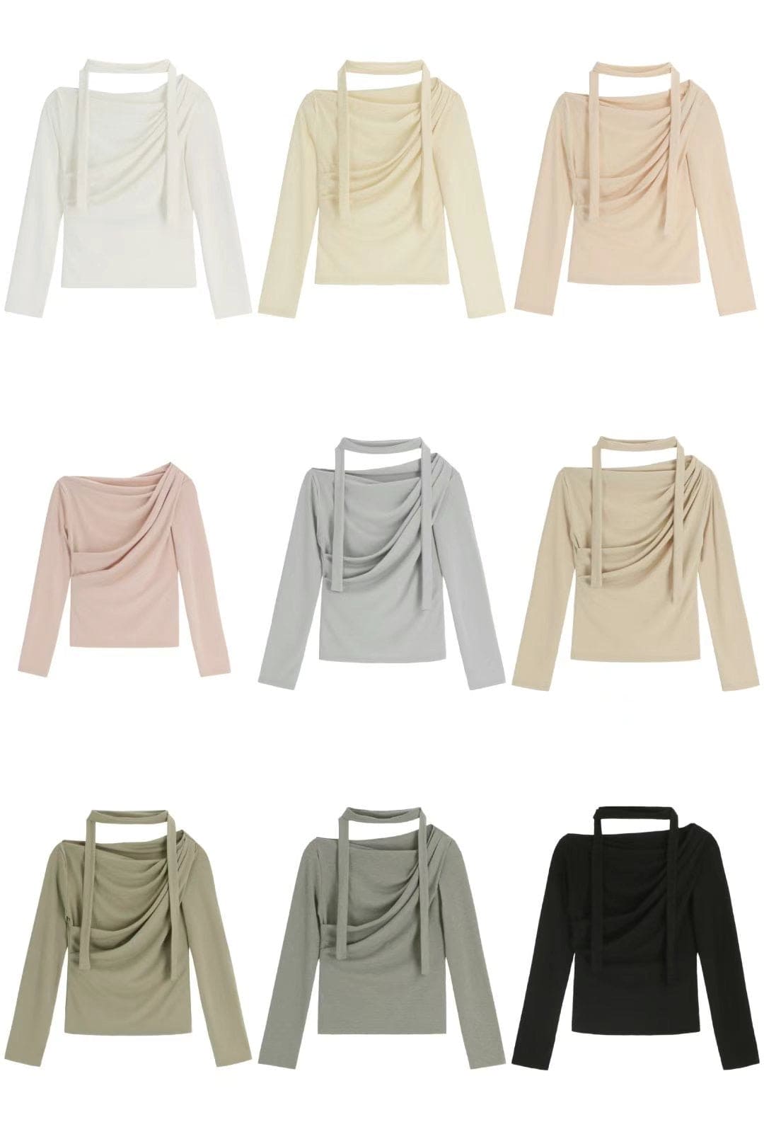 【🩰Ballet Core】Drape Shirring Tie Set