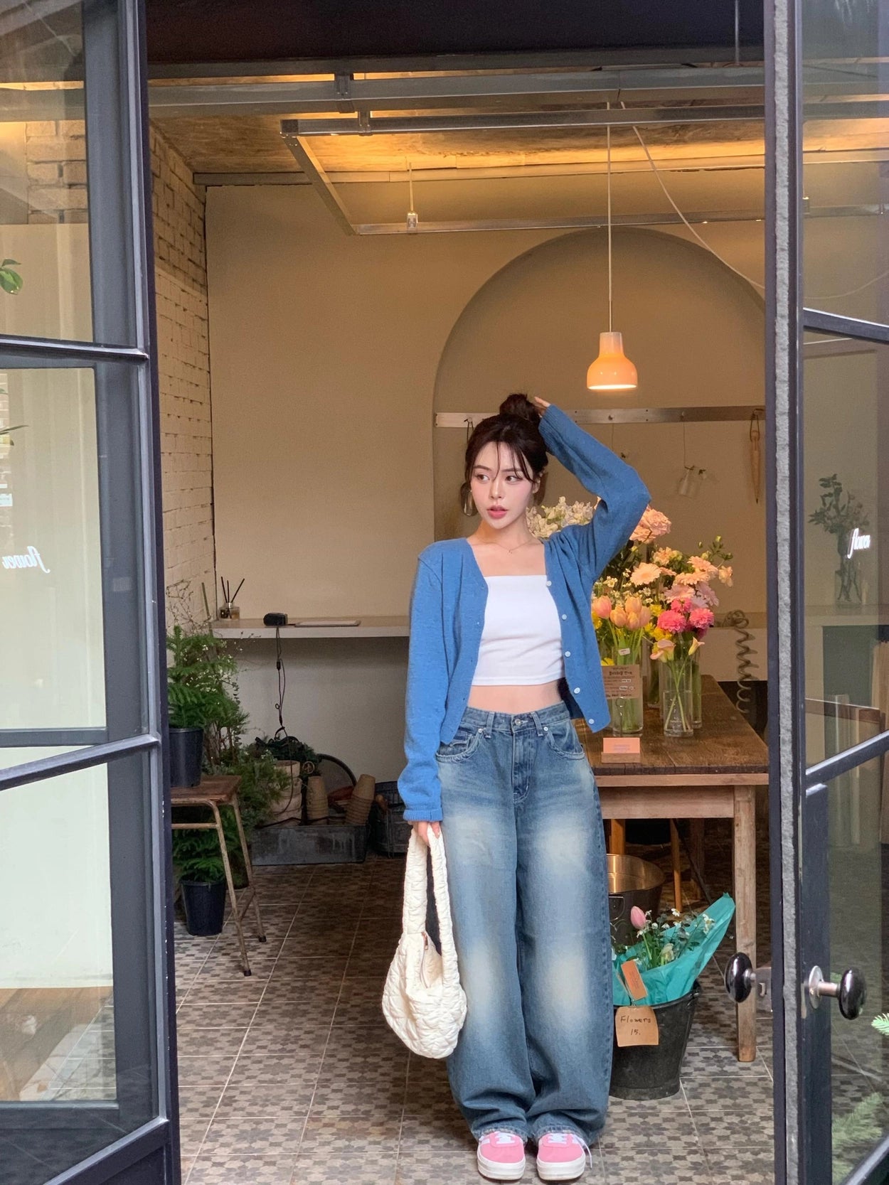 【KARINA same style】Boyfriend Wide Jeans 