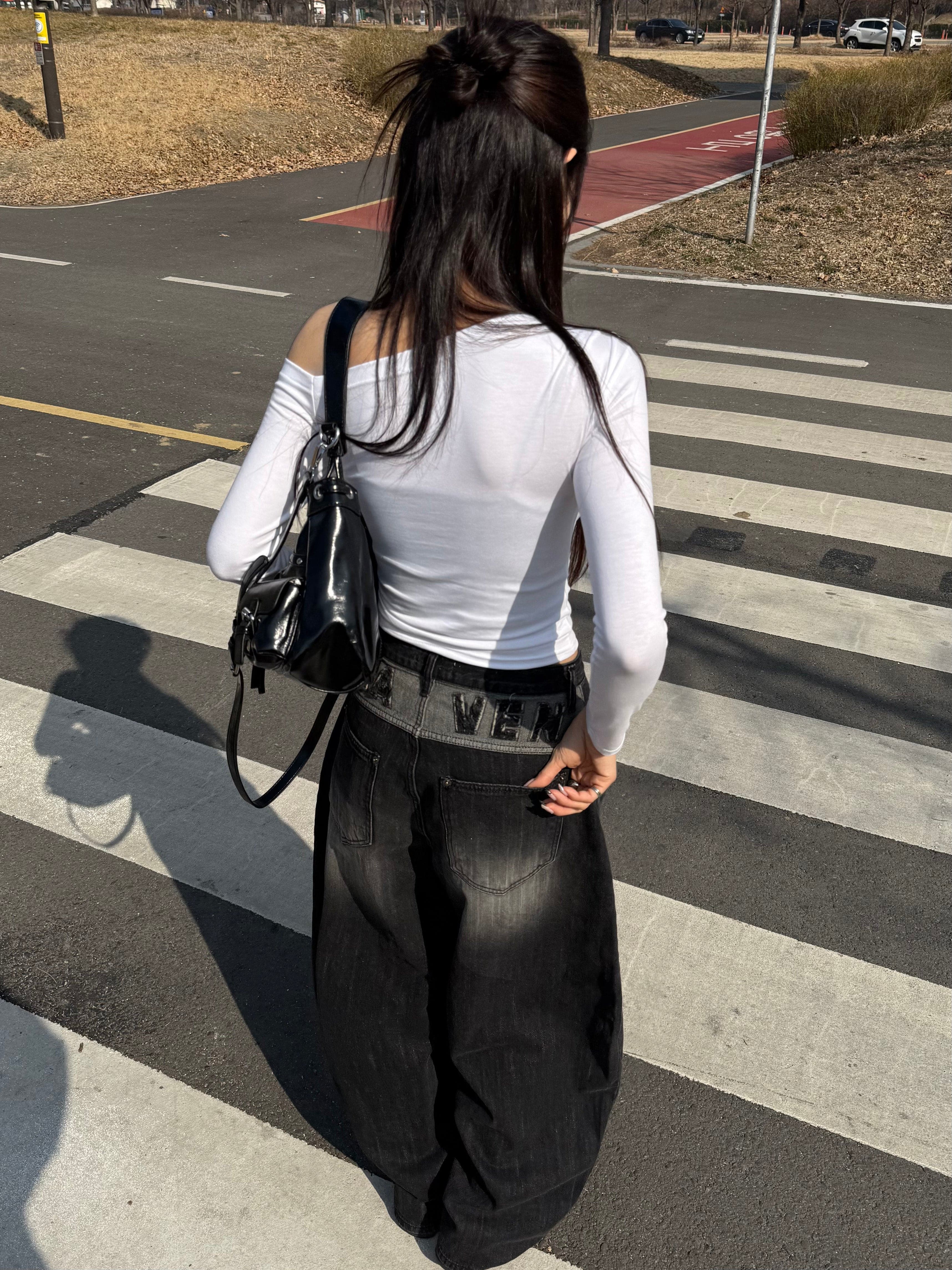 【🖤Heaven Patch Wide Jeans】 