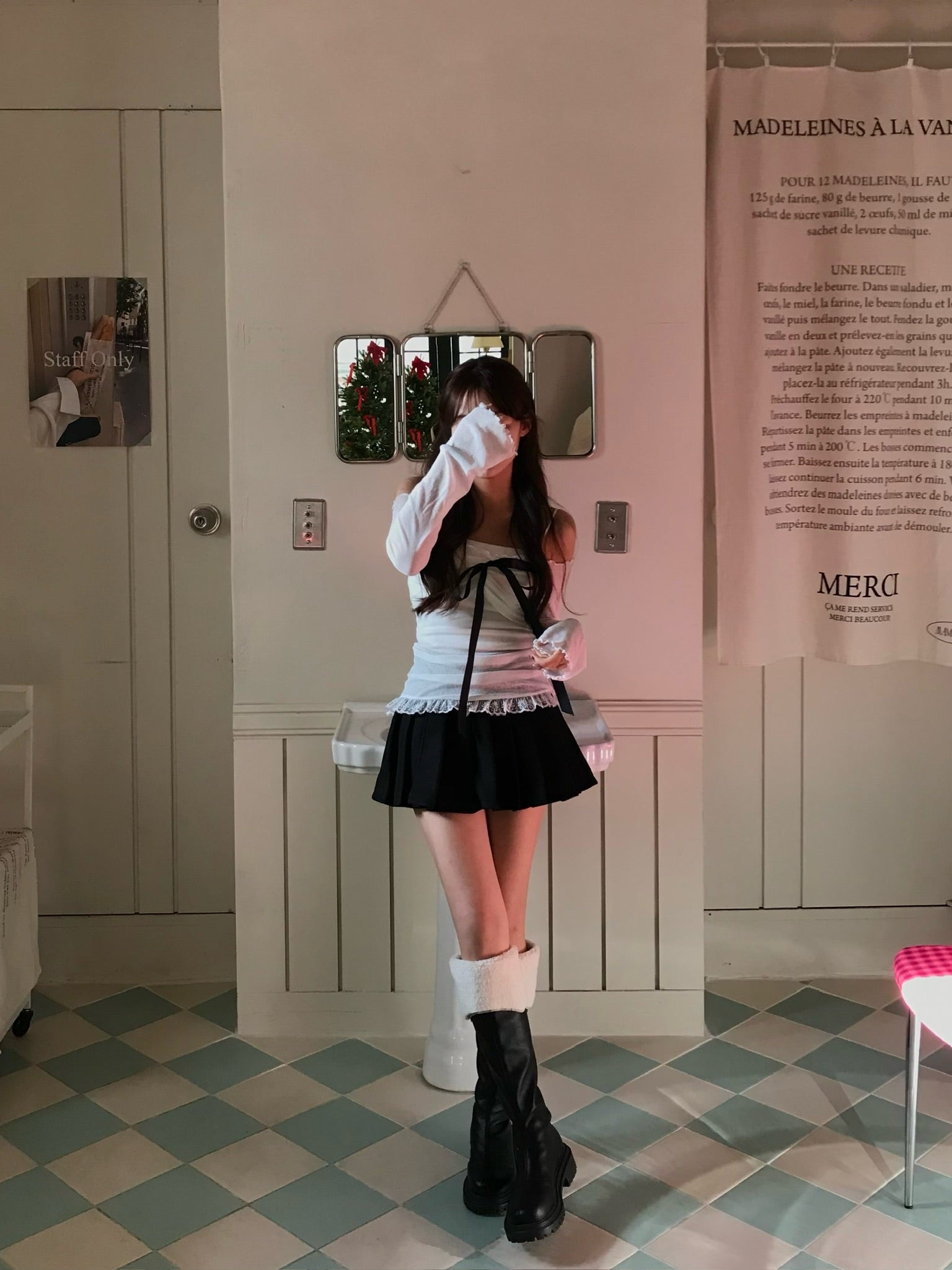 【🩶約會Pick】Ribbon Rose Top
