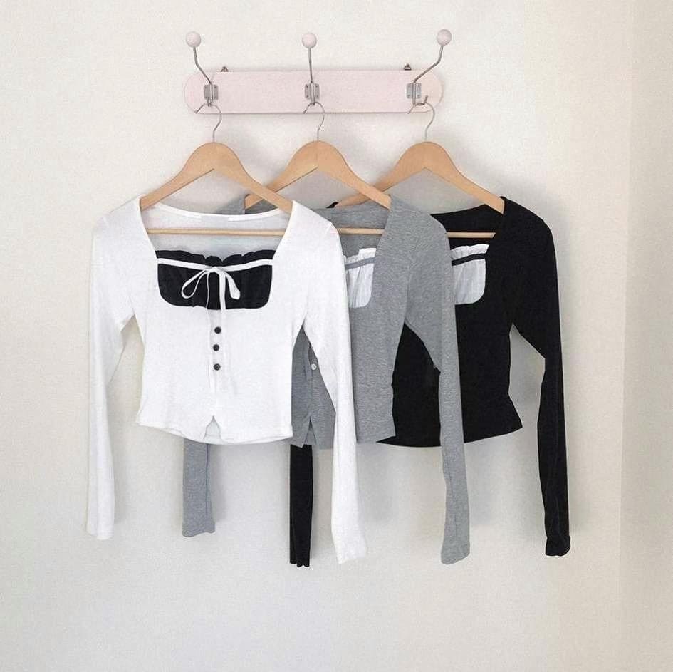 【🖤Trending Y2K】Ribbon Slit Top