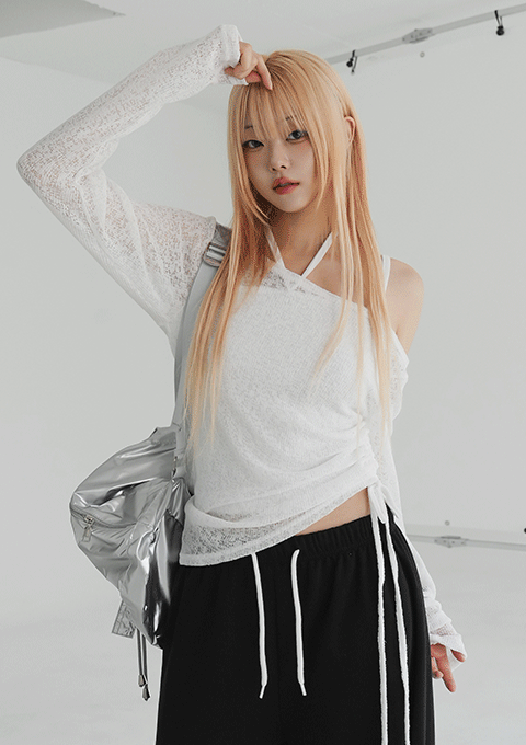 【y2k vibe】Unbalanced Loose Fit Knitwear 