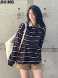 【🪵Simple and Versatile】Rugby Stripe Piket Tee 