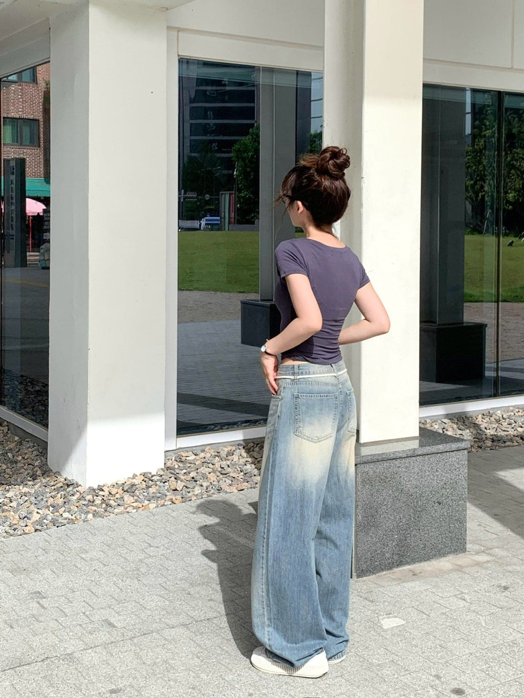 【y2k vibe】String Balloon Wide Jeans