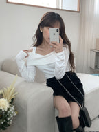 Opening Half Off Shoulder Top