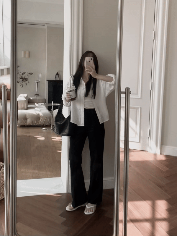 Korean website makes its own Soft Clean flared pants