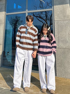 【🎅🏻情侶裝】Stripe Rugby Knitwear