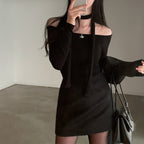 Tie Strap Off Shoulder Set 