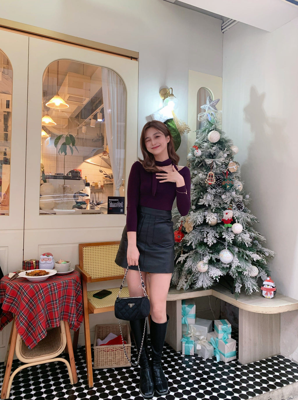 Tie Strap Off Shoulder Set 