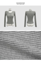 【🐰Christmas &amp; New Year Pick】Choker Neck Slim Cardigan 