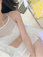 【Elegant and Sweet】Crochet Skirt Bikini 