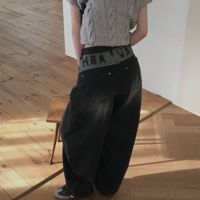 【🖤Heaven Patch Wide Jeans】 