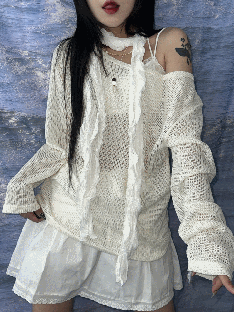 【🍂y2k autumn】Unbalanced Charm Knit 