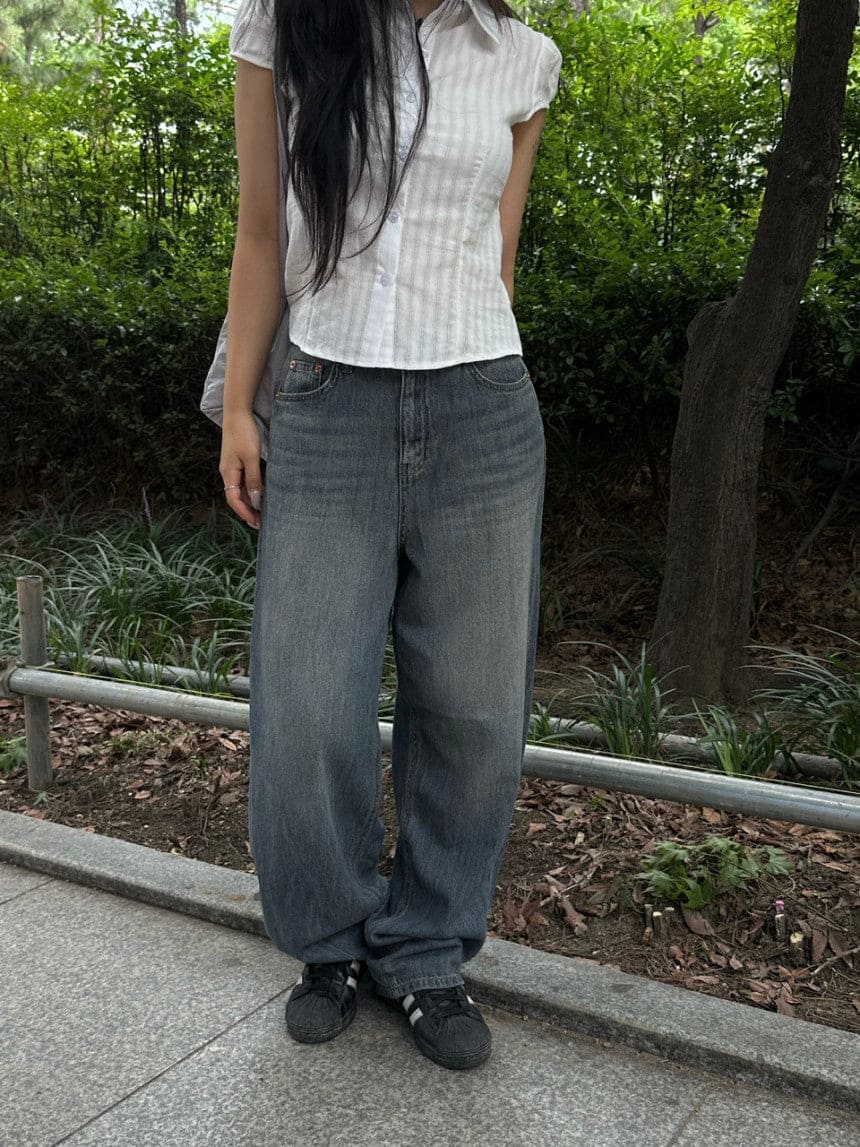 【Summer Fabric】Dear Wide Jeans