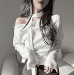 【Sweet Snowflakes】Off-Shoulder Tie Set 