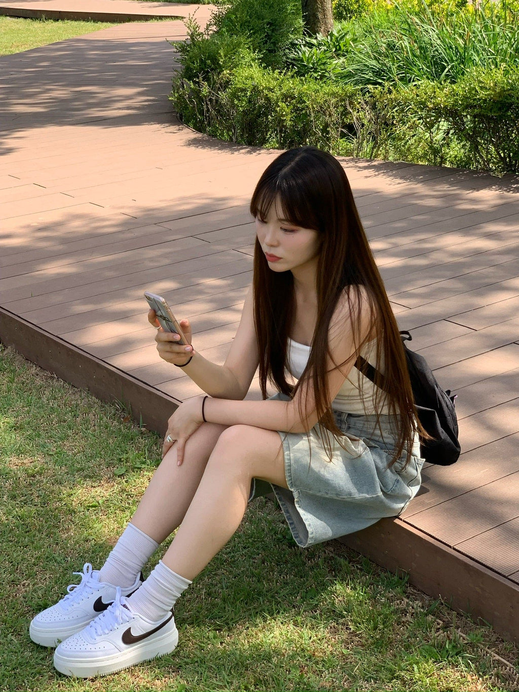 [Lazy Style] Balloon Denim Half Pants