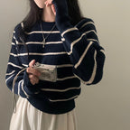 【🍷Christmas &amp; New Year PICK】Striped Warm Loose Knit Sweater 